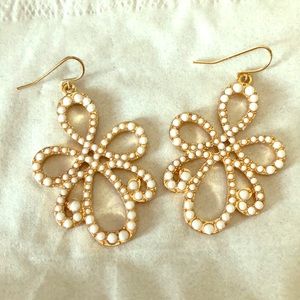 Gold and pearl earrings